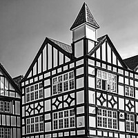 Buy canvas prints of Black and White Building by Joyce Storey