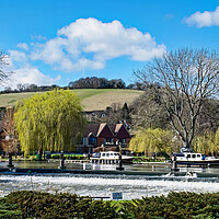 Buy canvas prints of View from Goring Lock by Joyce Storey