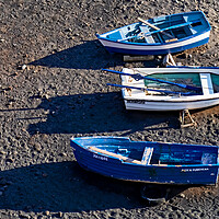 Buy canvas prints of Three boats and their shadows by Joyce Storey