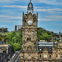 Buy canvas prints of A View from Scott's Monument by Joyce Storey