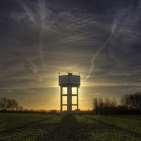 Buy canvas prints of  Grantham Water tower by Steven Shea