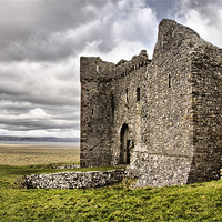 Buy canvas prints of Weobley Castle by Brian Beckett