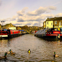 Buy canvas prints of Canal Junction by Brian Beckett