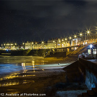 Buy canvas prints of Whitley Bay at Night by Paul Appleby