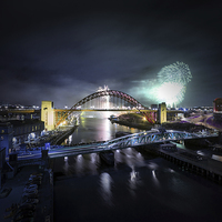 Buy canvas prints of Newcastle New Year Celebrations 2014 by Paul Appleby