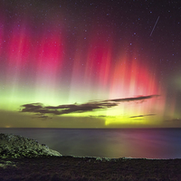 Buy canvas prints of Northern Lights - St. Abbs Head by Paul Appleby
