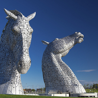 Buy canvas prints of  The Kelpies at the Helix, Falkirk 2 by Paul Appleby