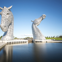 Buy canvas prints of  The Kelpies at the Helix, Falkirk by Paul Appleby