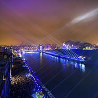 Buy canvas prints of  Great North Run Million Opening Ceremony - Beams by Paul Appleby