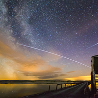 Buy canvas prints of  ISS Passing over Lindisfarne Causeway by Paul Appleby
