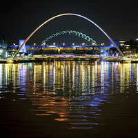 Buy canvas prints of  Tyne Bridges and Ripples by Paul Appleby