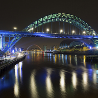 Buy canvas prints of  Tyne Bridge at Night by Paul Appleby