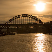 Buy canvas prints of Tyne Bridge, Setting Sun by Paul Appleby