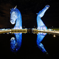 Buy canvas prints of Kelpies at Night by Paul Appleby