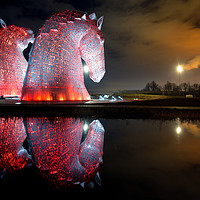 Buy canvas prints of Kelpies Watching the Fire - Profile by Paul Appleby