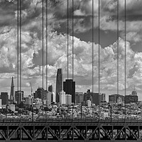 Buy canvas prints of San Fransisco  Skyline over the Golden Gate Bridge by Paul Appleby