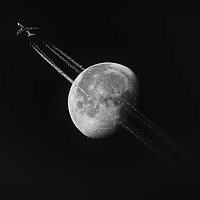 Buy canvas prints of Plane Across the Moon by Paul Appleby
