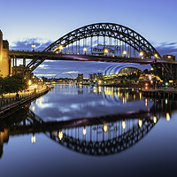 Buy canvas prints of Newcastle Bridges - Dawn by Paul Appleby