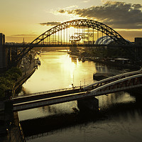 Buy canvas prints of Sunrise in the Tyne by Paul Appleby