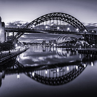 Buy canvas prints of Newcastle Bridges - Monotone by Paul Appleby