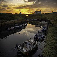 Buy canvas prints of Seaton Sluice Harbour at Sunrise by Paul Appleby