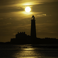 Buy canvas prints of St. Mary's Lighthouse at sunrise by Paul Appleby