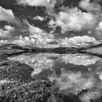 Buy canvas prints of  Reflections On Loch Tulla by Karen Crawford