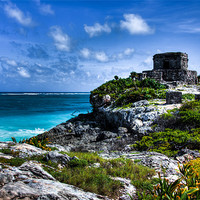Buy canvas prints of Temple of the Wind, Tulum, Mexico by Weng Tan