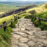 Buy canvas prints of  MAM TOR, Derbyshire by Libby Hall