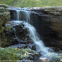 Buy canvas prints of A Peaceful Waterfall by Kathleen Stephens