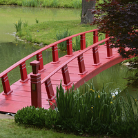 Buy canvas prints of  Classic Red Bridge by Kathleen Stephens
