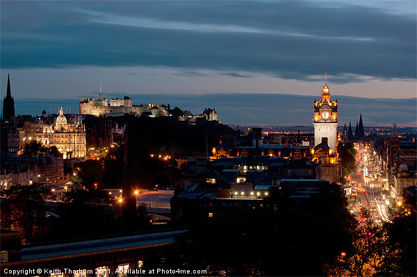 Edinburgh City by Night Picture Board by Keith Thorburn EFIAP/b
