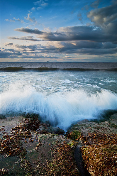 Gullane Bents Waves Breakin Picture Board by Keith Thorburn EFIAP/b