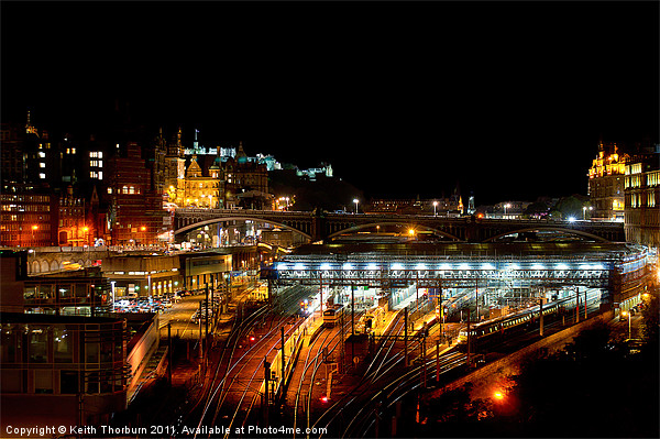 Waverly Station and Edinburgh Picture Board by Keith Thorburn EFIAP/b