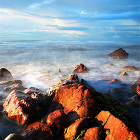 Buy canvas prints of Red Rocks of Dunbar by Keith Thorburn EFIAP/b