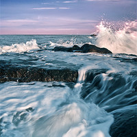 Buy canvas prints of Dunbar Sea Waves by Keith Thorburn EFIAP/b
