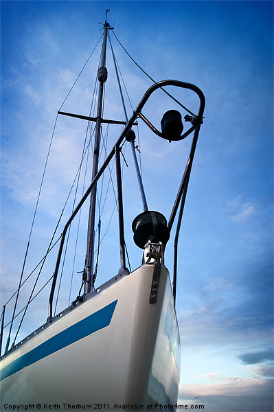 Boat in Harbour Picture Board by Keith Thorburn EFIAP/b