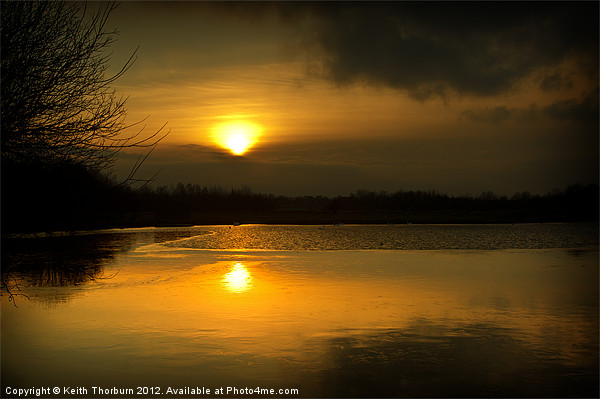 Musselburgh Lagoons Sunset Picture Board by Keith Thorburn EFIAP/b