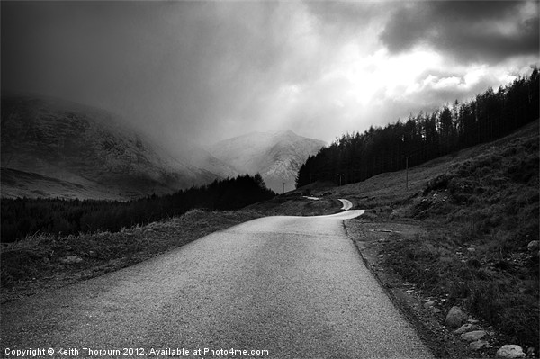 Road to Loch Etive Picture Board by Keith Thorburn EFIAP/b