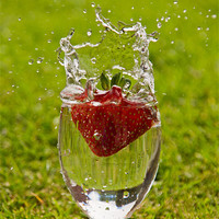 Buy canvas prints of Strawberry splash by Keith Thorburn EFIAP/b
