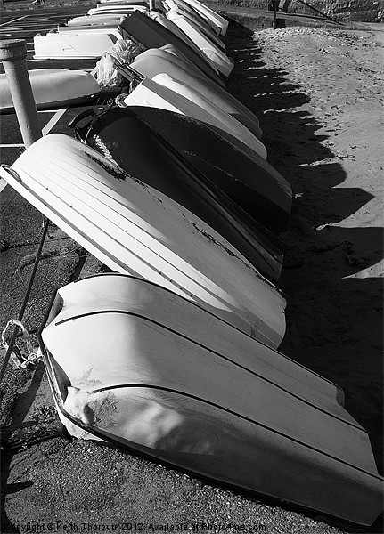 Boats Lined Up Picture Board by Keith Thorburn EFIAP/b