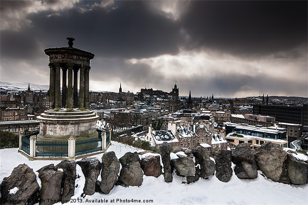 Edinburgh Cityscape Picture Board by Keith Thorburn EFIAP/b