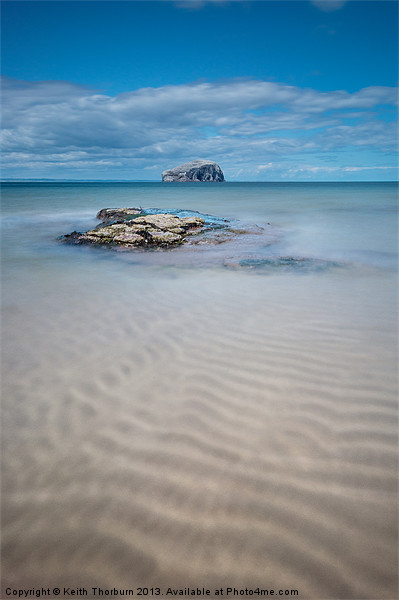 Bass Rock and Beach Picture Board by Keith Thorburn EFIAP/b