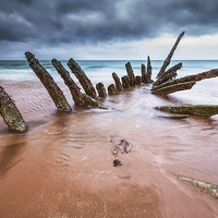 Buy canvas prints of Longniddry Shipwreck by Keith Thorburn EFIAP/b
