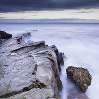 Buy canvas prints of Rocks at Gullane Beach by Keith Thorburn EFIAP/b
