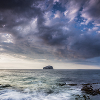 Buy canvas prints of Cloudy Bass Rock by Keith Thorburn EFIAP/b