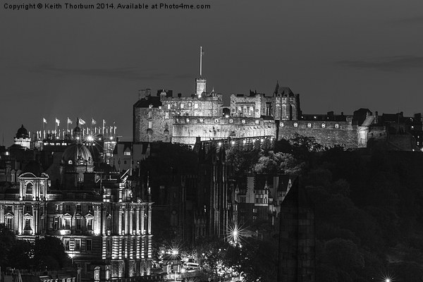 Edinburgh Castle Evening Picture Board by Keith Thorburn EFIAP/b