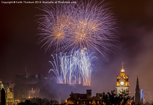 Edinburgh Festival Fireworks Picture Board by Keith Thorburn EFIAP/b