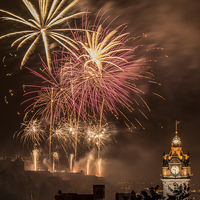 Buy canvas prints of Edinburgh Festival Fireworks by Keith Thorburn EFIAP/b