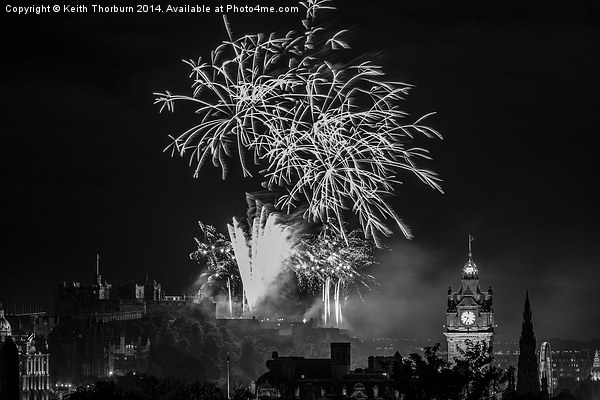 Edinburgh Festival Fireworks Picture Board by Keith Thorburn EFIAP/b